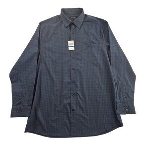 NWT Axist Woven Shirt Men's XLT Blue Long Sleeve Button Up NEW Non-Iron Classic